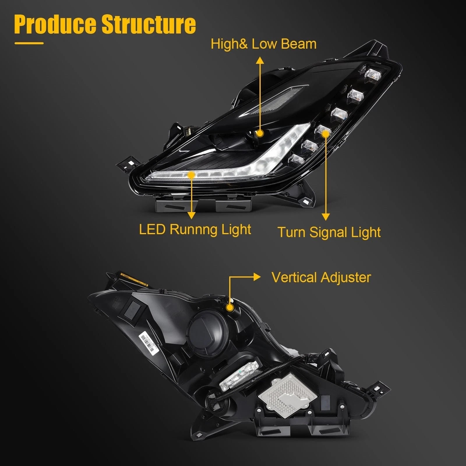 Left Side HID LED Headlight for Chevy Corvette ZR1 (2019)