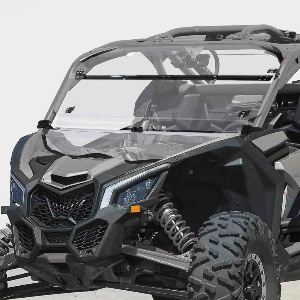 2-in-1 Flip Front Clear Windshield for Can-Am Maverick X3 (2017–2025)