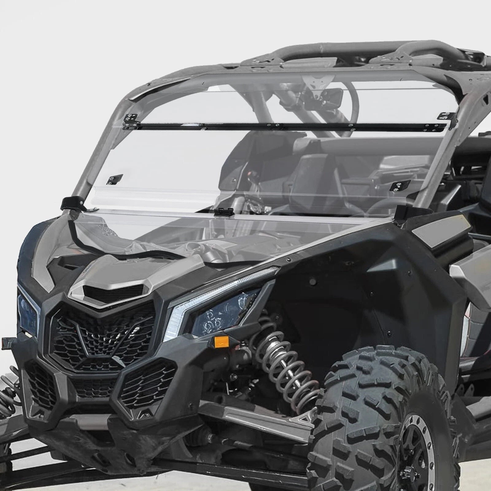 2-in-1 Flip Front Clear Windshield for Can-Am Maverick X3 (2017–2025)