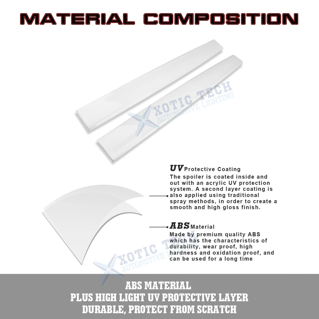 ABS Interior Dashboard Cover Trim White for Tesla Model 3 (2017-2023), Tesla Y (2020-2025) 2PCS