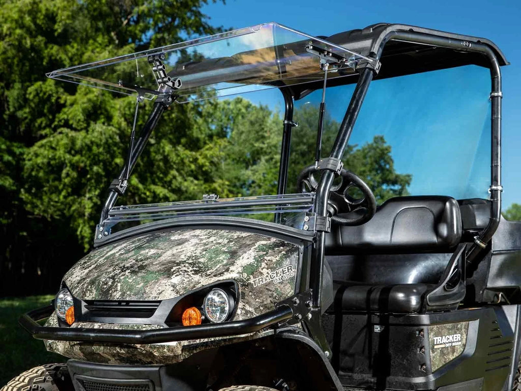 Clear Scratch Resistant Flip Windshield for Tracker OX400 (2020–2023)
