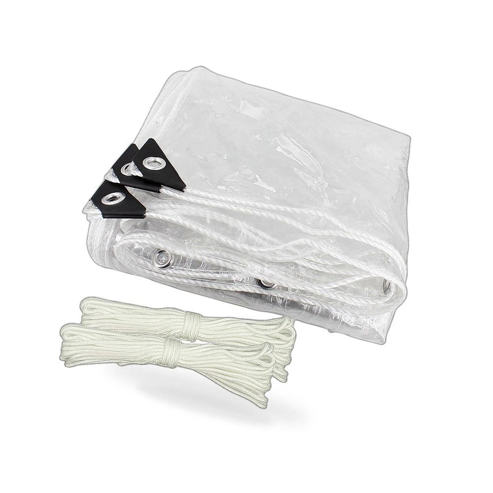 Clear PVC Heavy Duty Tarp 300x400cm Waterproof Cover with Grommets