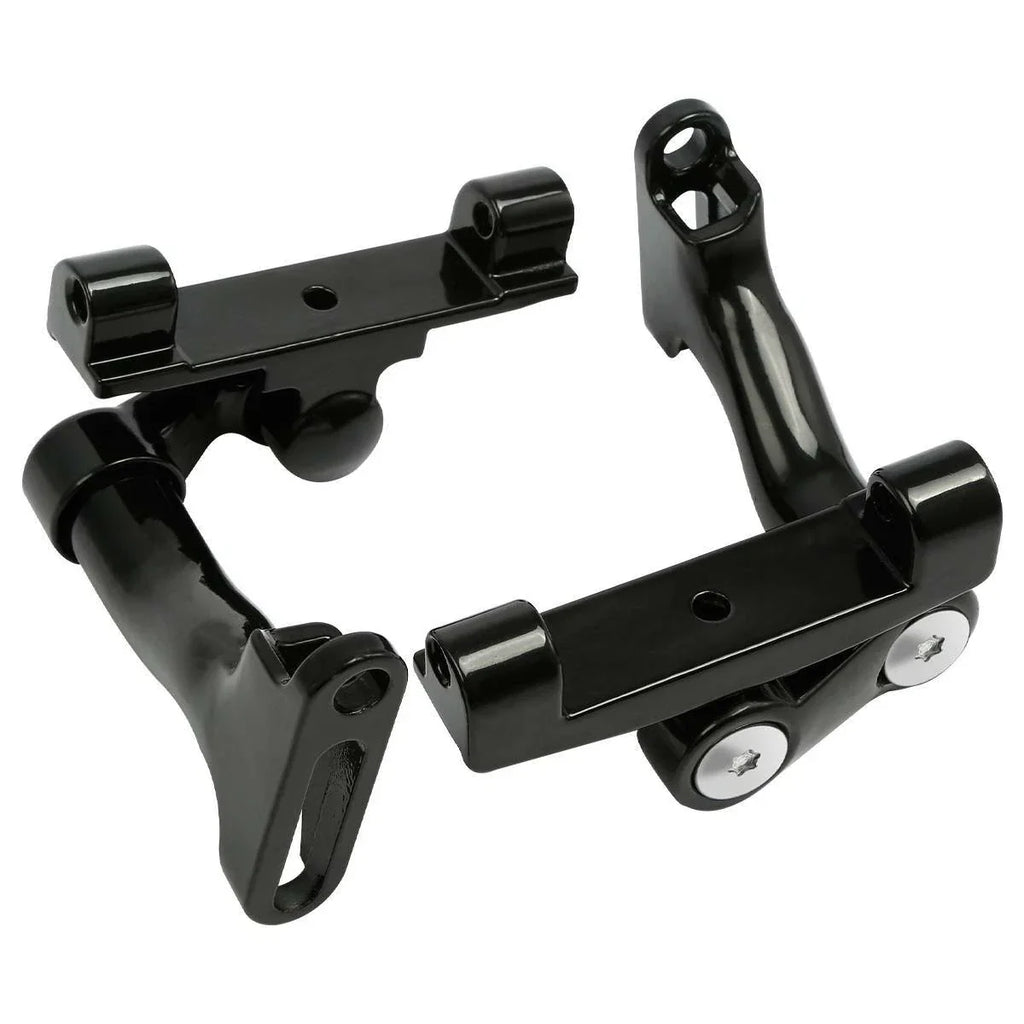 Black Adjustable Rear Footboard Mount for Harley Road King 1993-2025