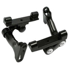 Black Adjustable Rear Footboard Mount for Harley Road King 1993-2025