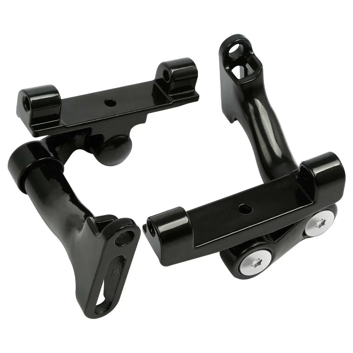 Black Adjustable Rear Footboard Mount for Harley Road King 1993-2025