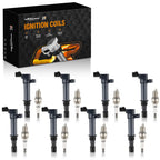Pack of 8 Ignition Coil + Spark Plug for Jeep Commander 4.7L V8 (2006–2007) UF270