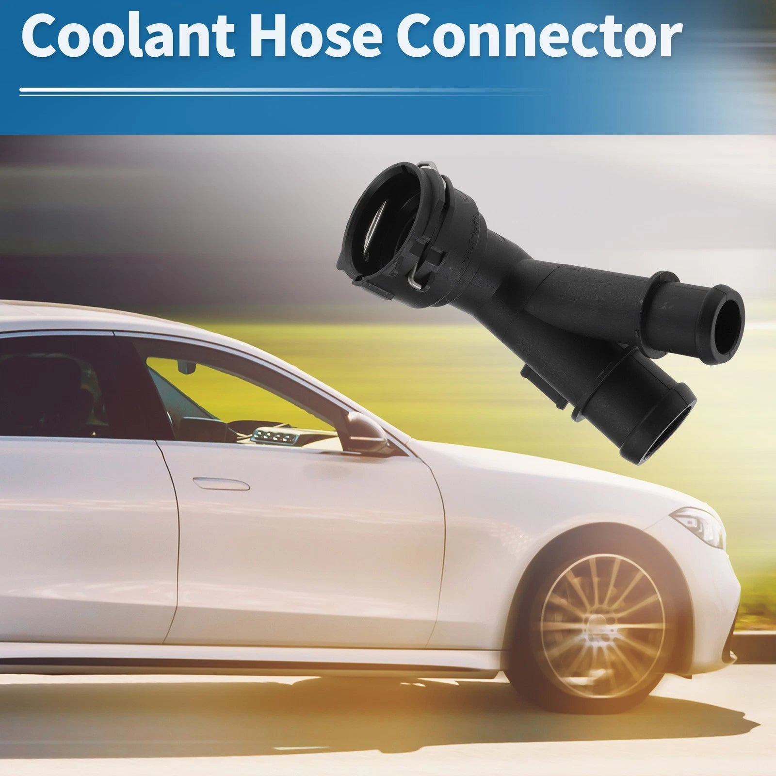Engine Coolant Hose Connector for Audi A3 Sedan (2015–2018) No. 5QD122291AF Black