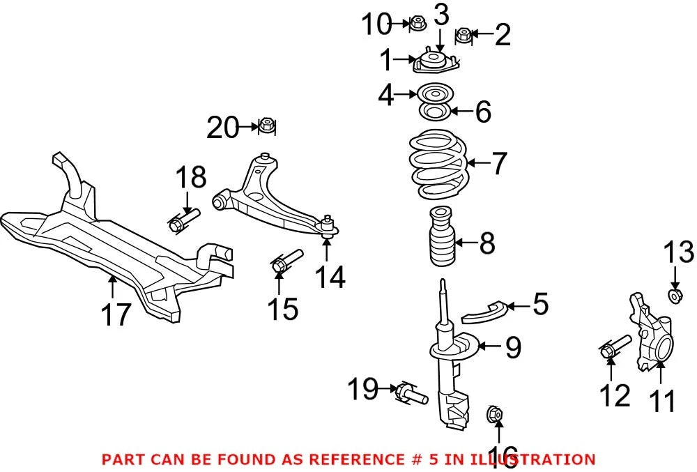 Lower Coil Spring Insulator for Dodge Journey (2009–2020) 68210979AA