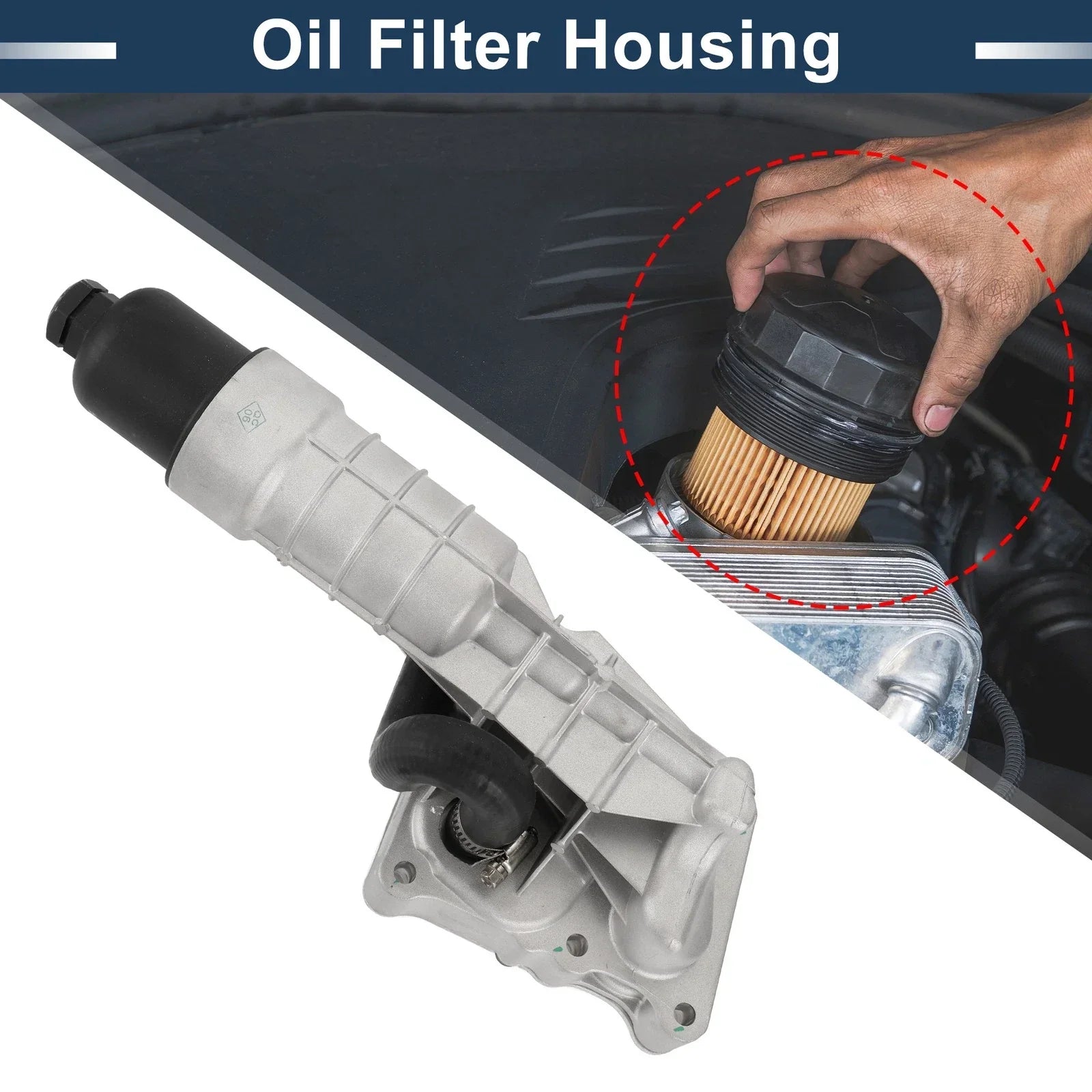 Engine Oil Filter Base Housing for Mercedes-Benz SLK250 (2012-2016)