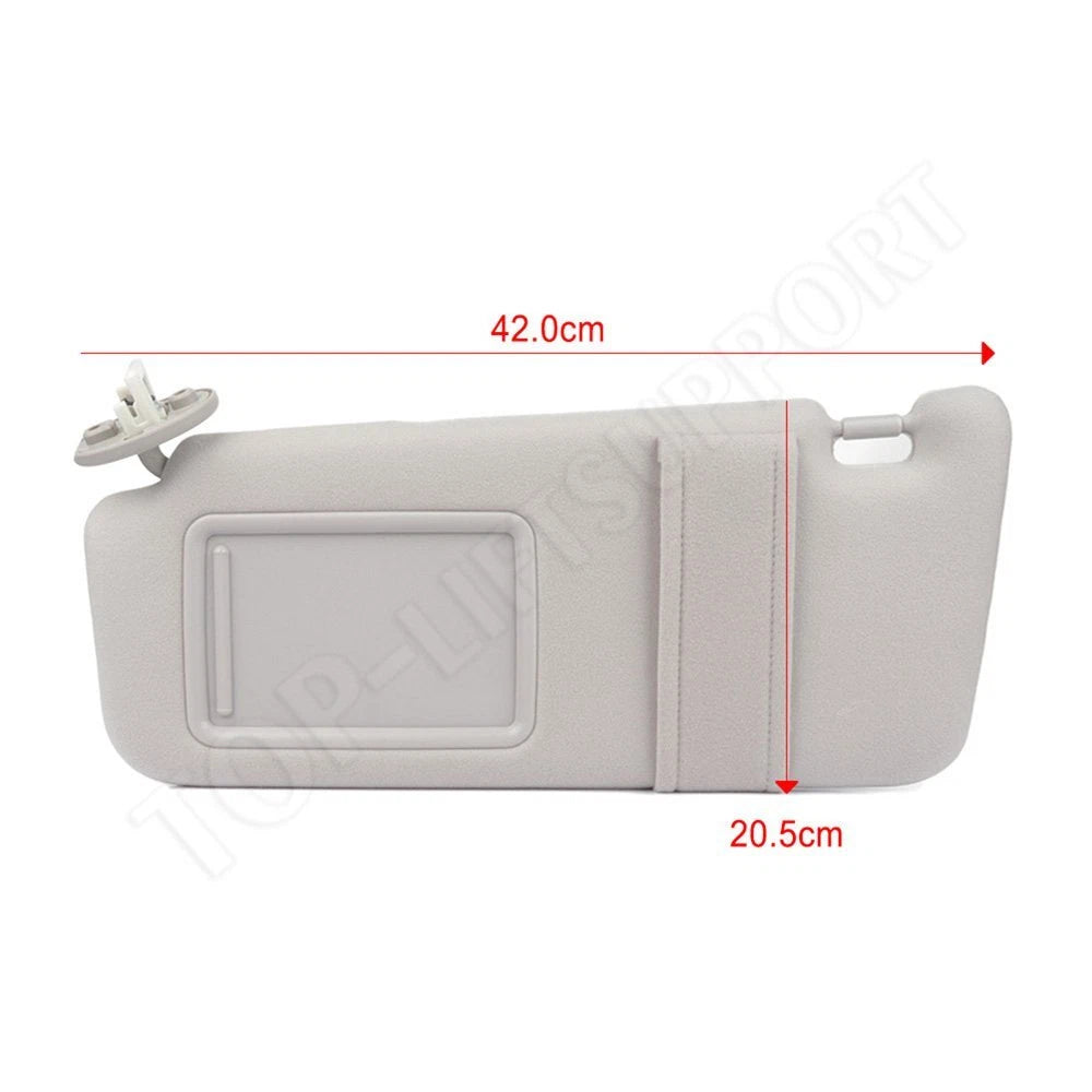 Left Driver Side Sun Visor for Toyota Venza (2009–2016) Light Gray