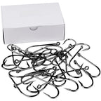 50PCS Barbed Single Fishing Hooks for Lure Fishing