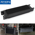 Set of 10 Row Black Aluminum Engine Transmission Oil Coolers