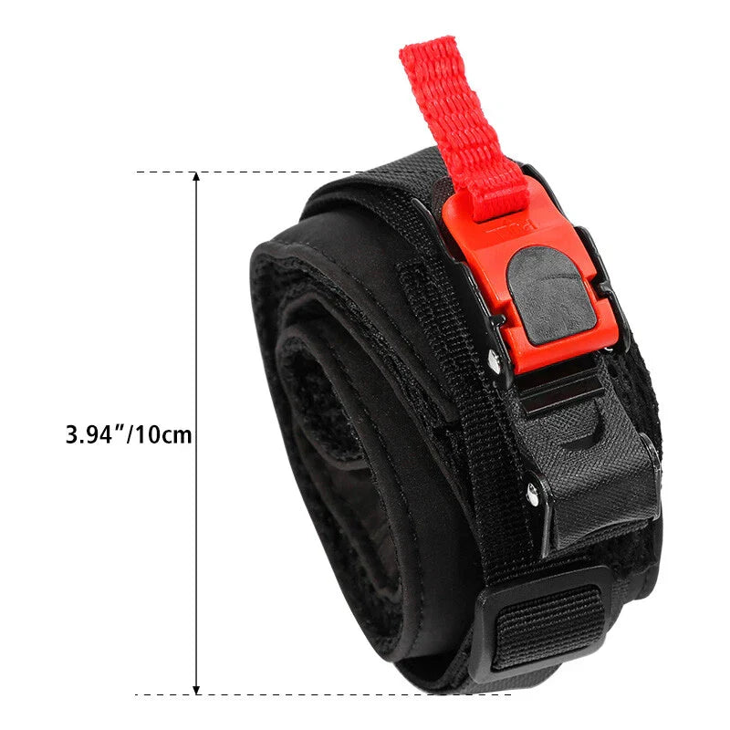 Helmet Strap Carrier for Motorcycle, Black, Hands-Free, Breathable Polyester