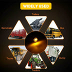 10 Amber LED Side Marker Lights for Truck Trailer (Waterproof)