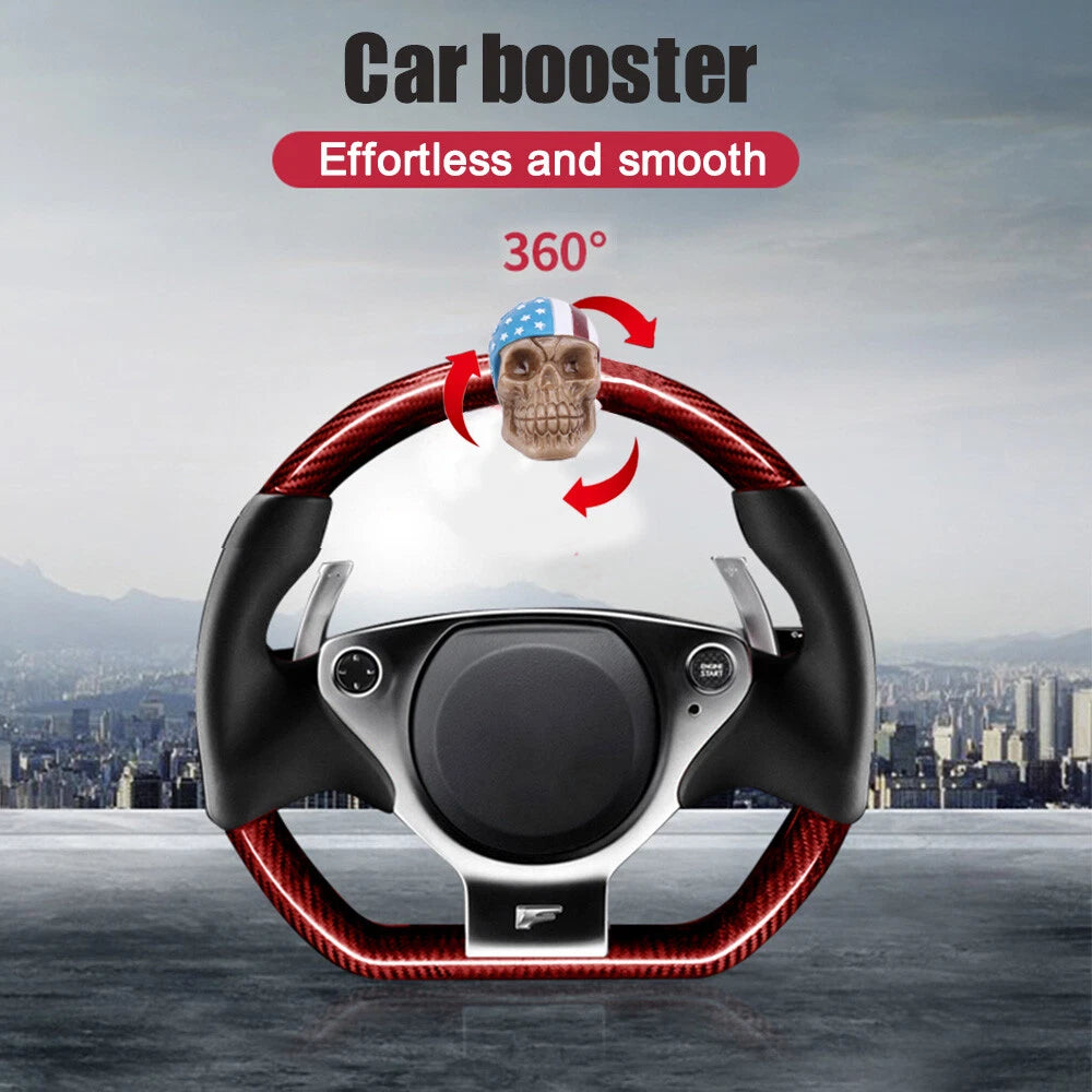 Steering Wheel Spinner Knob for Auto/Truck (Green Skull Head)
