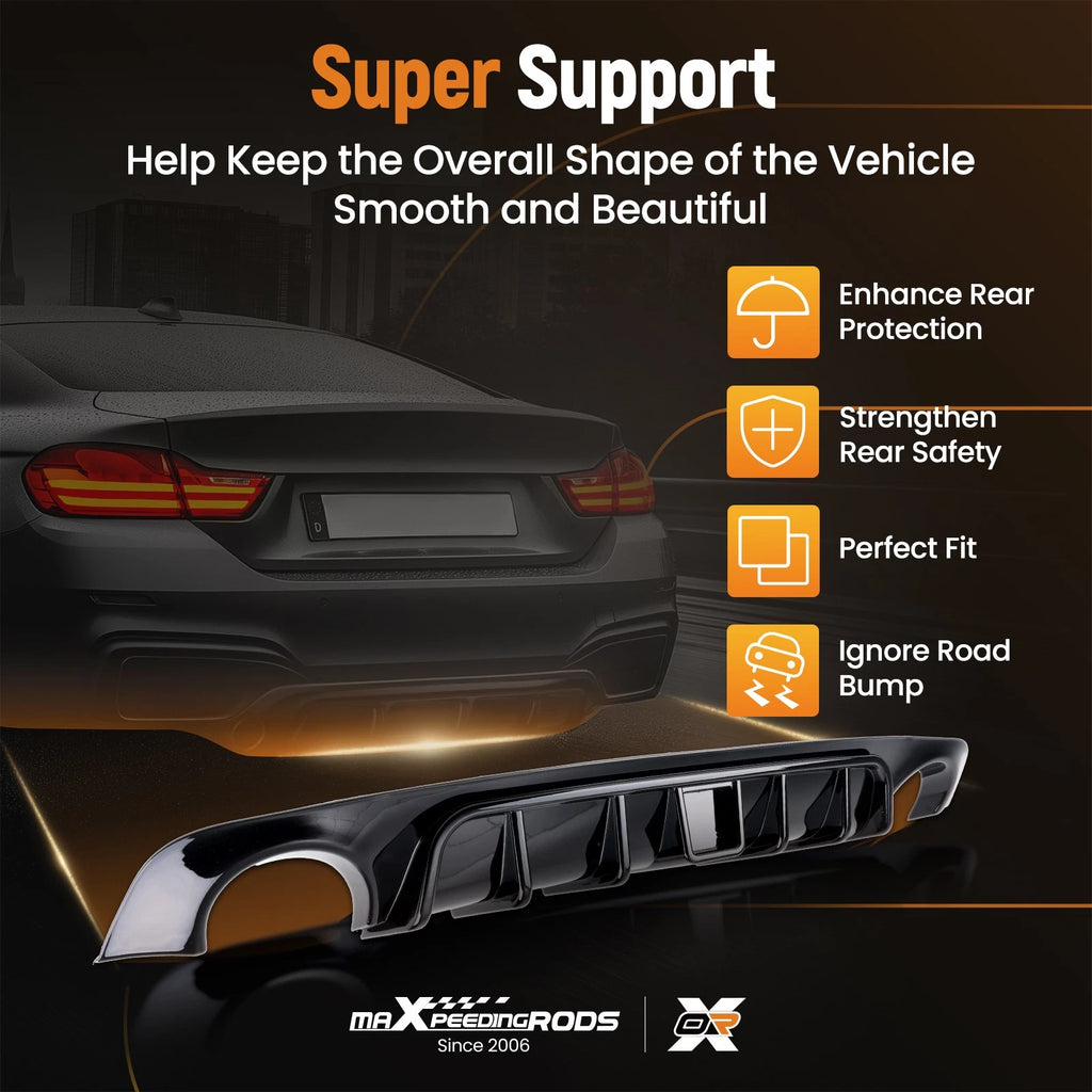 Rear Bumper Diffuser Lip with Brake LED for Infiniti Q50 (2018–2023)
