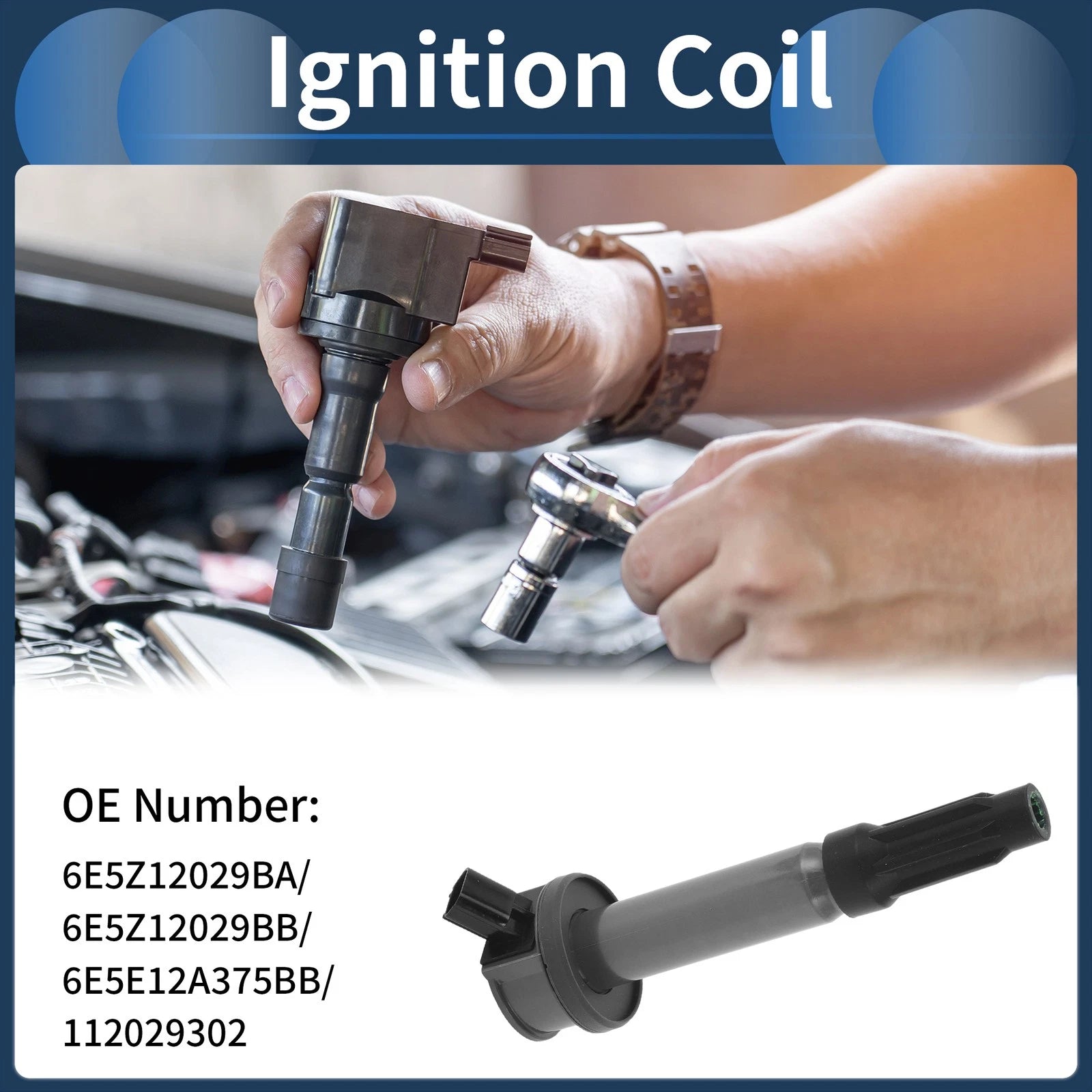 Ignition Coil Pack No. 6E5Z12029BA for Ford Escape 3.0L V6 (2008–2012)