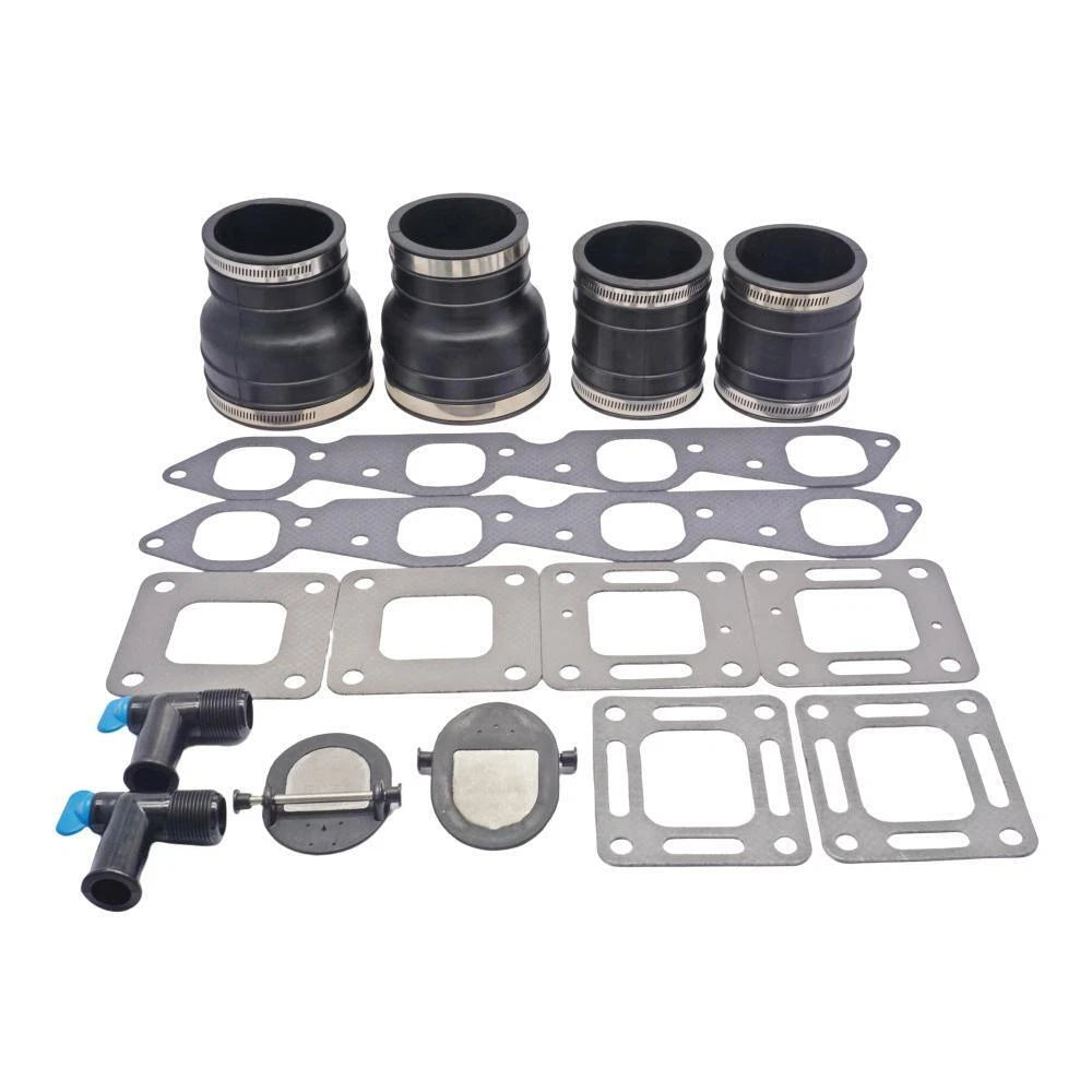 Exhaust Manifold Kit with Bellow Gasket & Water Shutter for MerCruiser V8 (1981–Present)