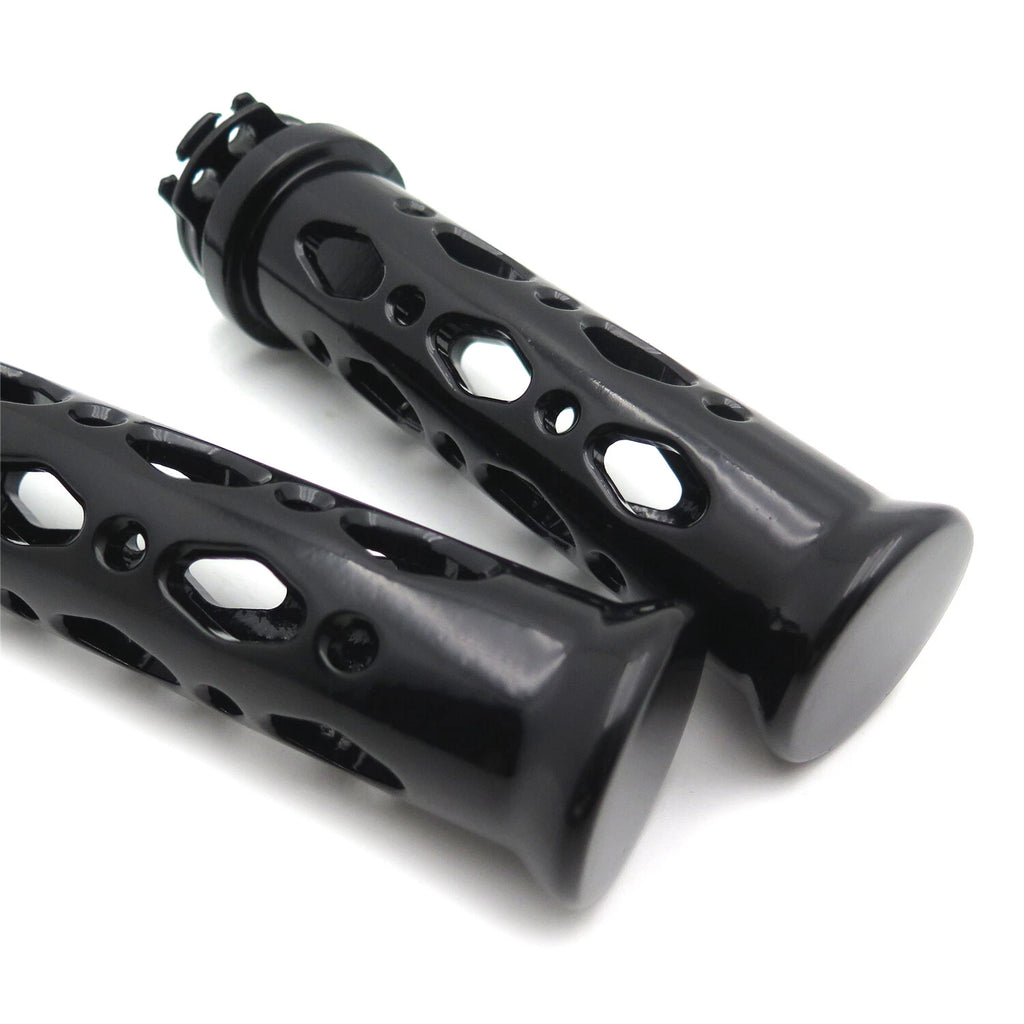 CNC Billet Aluminum Hand Grips for Honda Kawasaki Suzuki Yamaha (7/8")