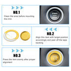 Engine Start Stop Button Cover Trim Kit for Dodge Charger Challenger (2015–2023) Gold Tone