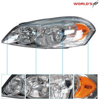 Set of 2 Chrome Headlights for Chevrolet Impala Monte Carlo (2006–2013)
