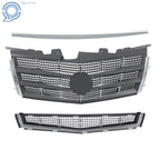 Front Upper & Lower Grill with Chrome Trim for Cadillac CTS (2008-2011)