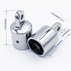 2 Pcs Bimini Top Eye End Cap for Marine Hardware (316 Stainless Steel)