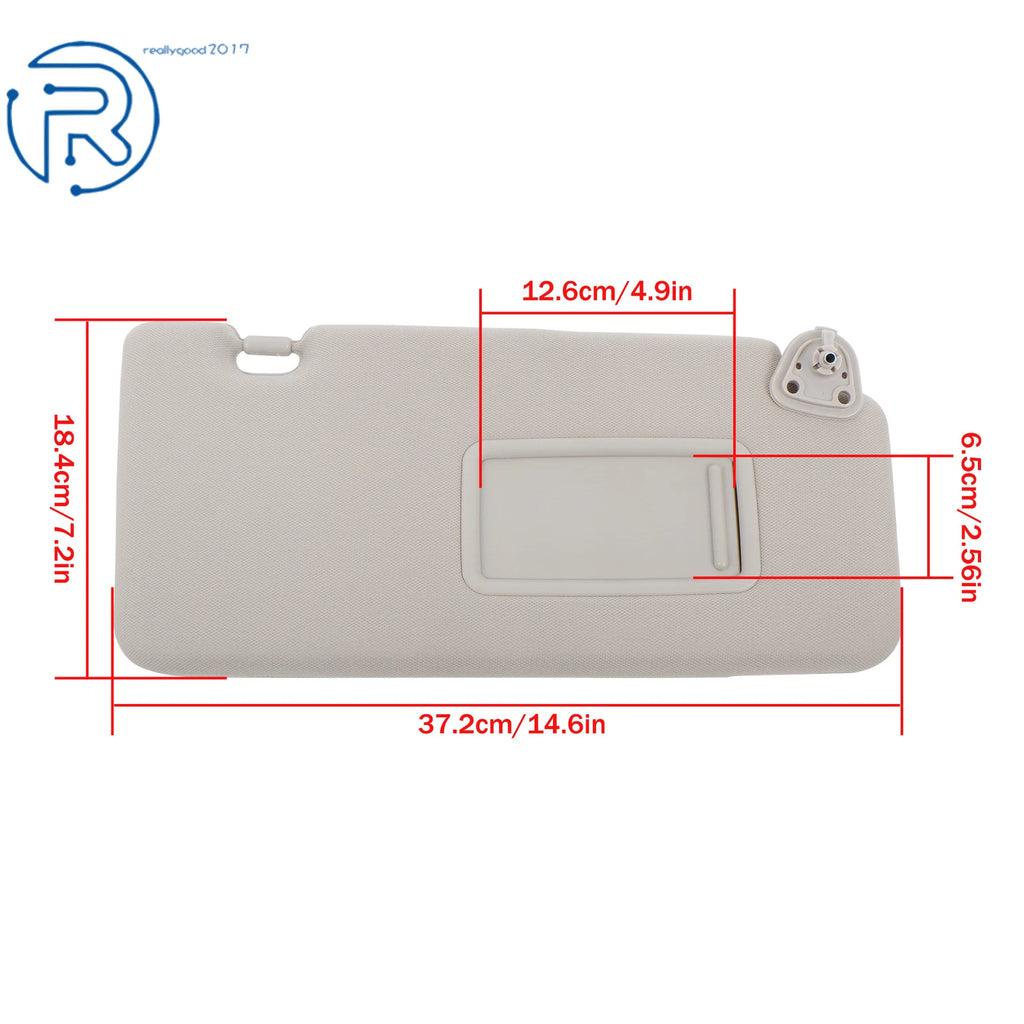 Right Passenger Side Sun Visor Shade for Nissan Versa (2007-2012)