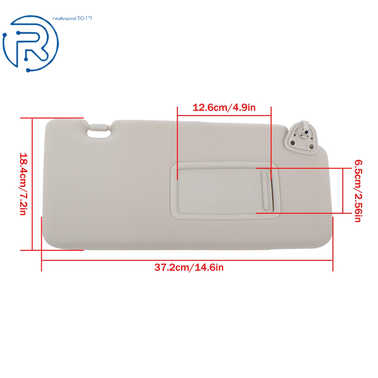 Right Passenger Side Sun Visor Shade for Nissan Versa (2007-2012)