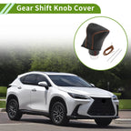 1 Pc Gear Shift Knob Cover for Lexus ES300h (2018–2023) Pebbled Black Brown
