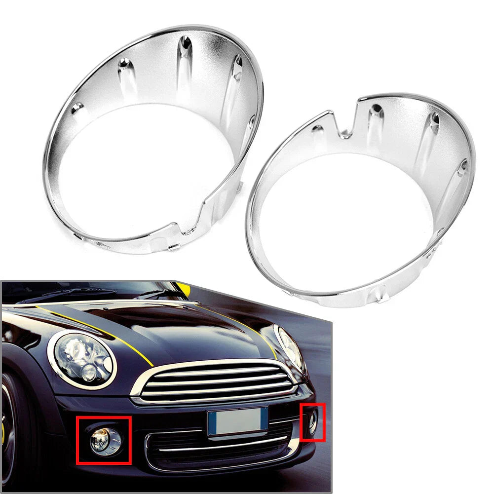 Front Fog Light Trim Ring Covers for BMW Mini Cooper R56 (2009-2013)