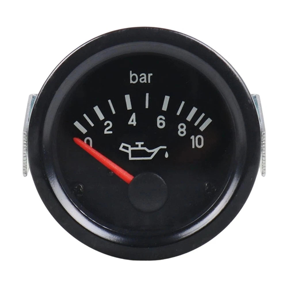 Boat Engine Oil Pressure Gauge 52mm 0-10 Bar Analog 12V