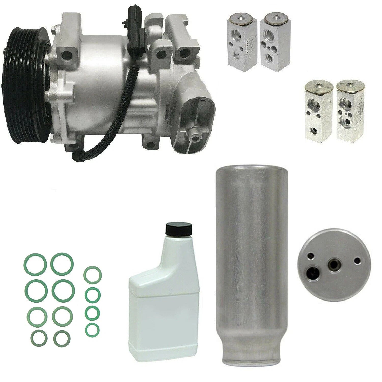 AC Compressor Kit Replacement with Rear for Toyota Highlander (2008–2013)