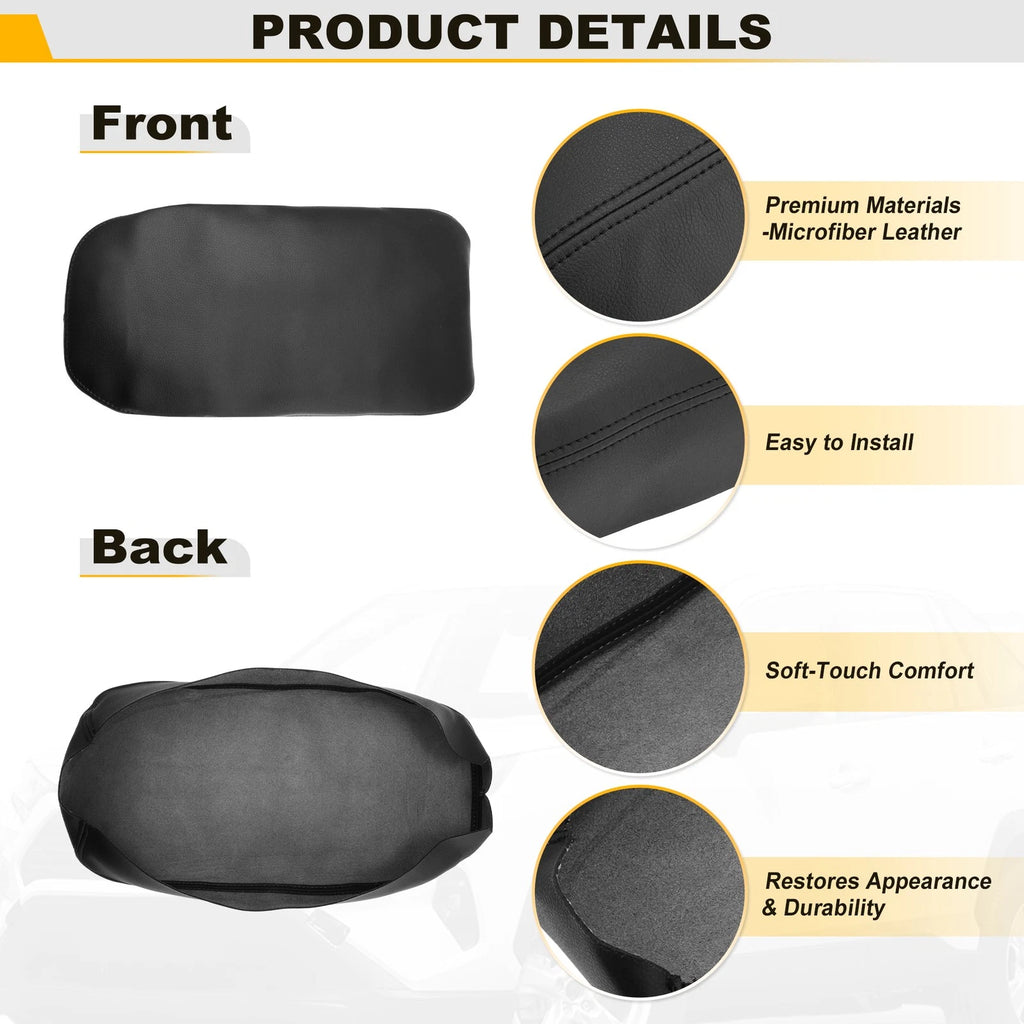 Center Console Lid Armrest Cover for Toyota RAV4 (2019–2023) Leather Trim Black