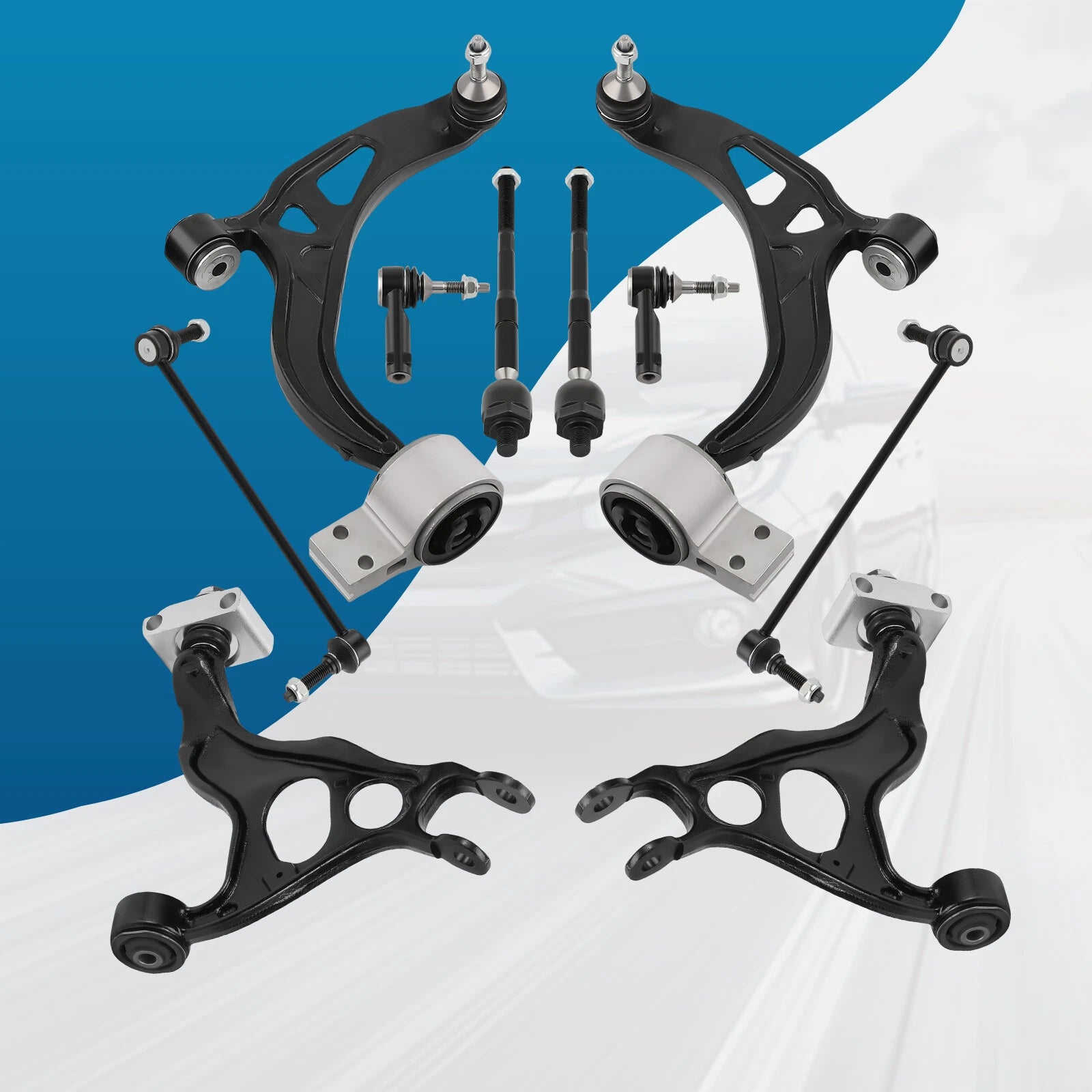 Set of 4 Control Arms & Tie Rods for Ford Explorer (2011–2019)