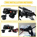 Dual USB Phone Charger for Motorcycle Handlebar (Waterproof)