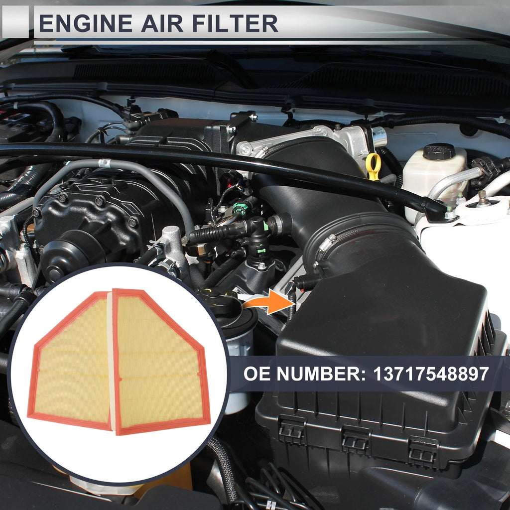 Car Engine Air Filter No. 13717548897 for BMW X5 4.8i (2007–2008)