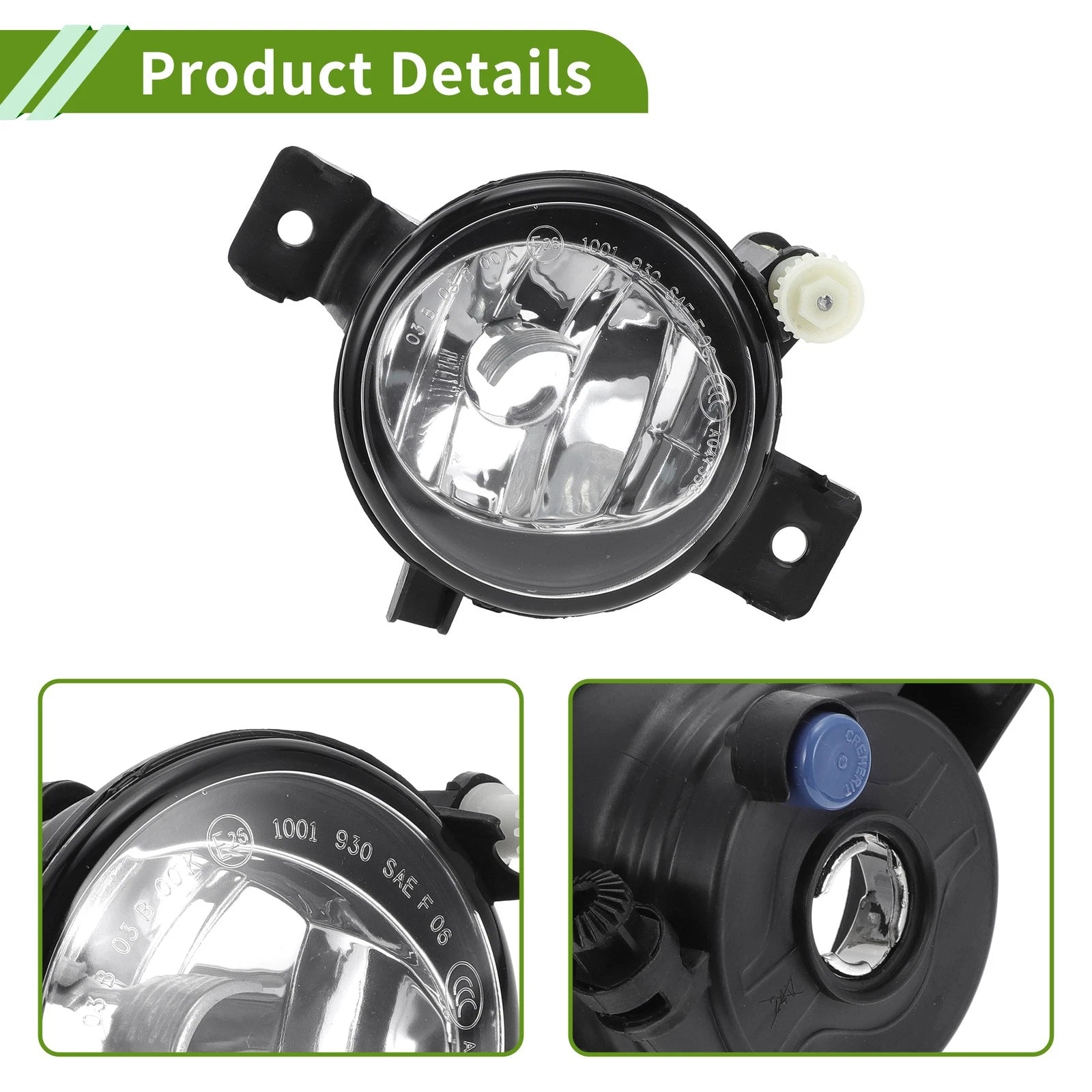 1 Pc Right Fog Light Grill for BMW X5 (2011–2013) No. 63177237434 Clear