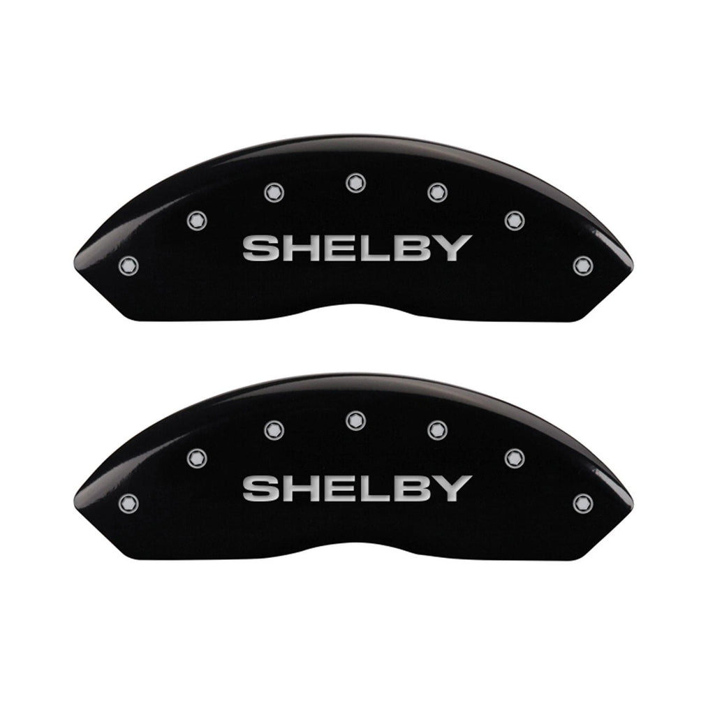 Set of 4 Gloss Black Caliper Covers for 1997-2004 Ford Mustang by MGP