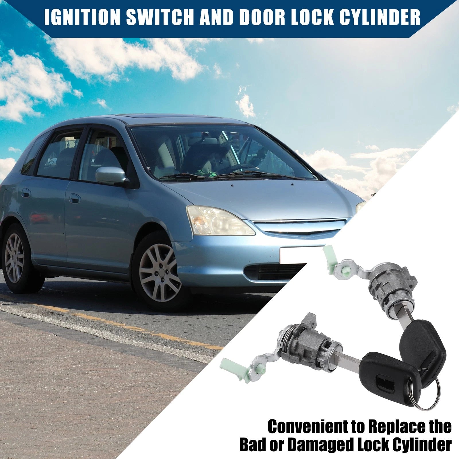 Ignition Switch Door Lock Cylinder for Honda Civic CR-V Element (2001–2011)