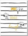 Peanuts Gang Tin Sign Snoopy Giggle Laugh #2775