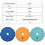 4 Inch Polishing Pads for Concrete Granite Marble Stone (Wet/Dry)