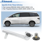 Engine Coolant Thermostat Housing Assembly for Toyota Sienna RX330 (2004–2006)