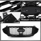 Front Bumper Upper Grille for Ford Edge ST (2019–2022) Black