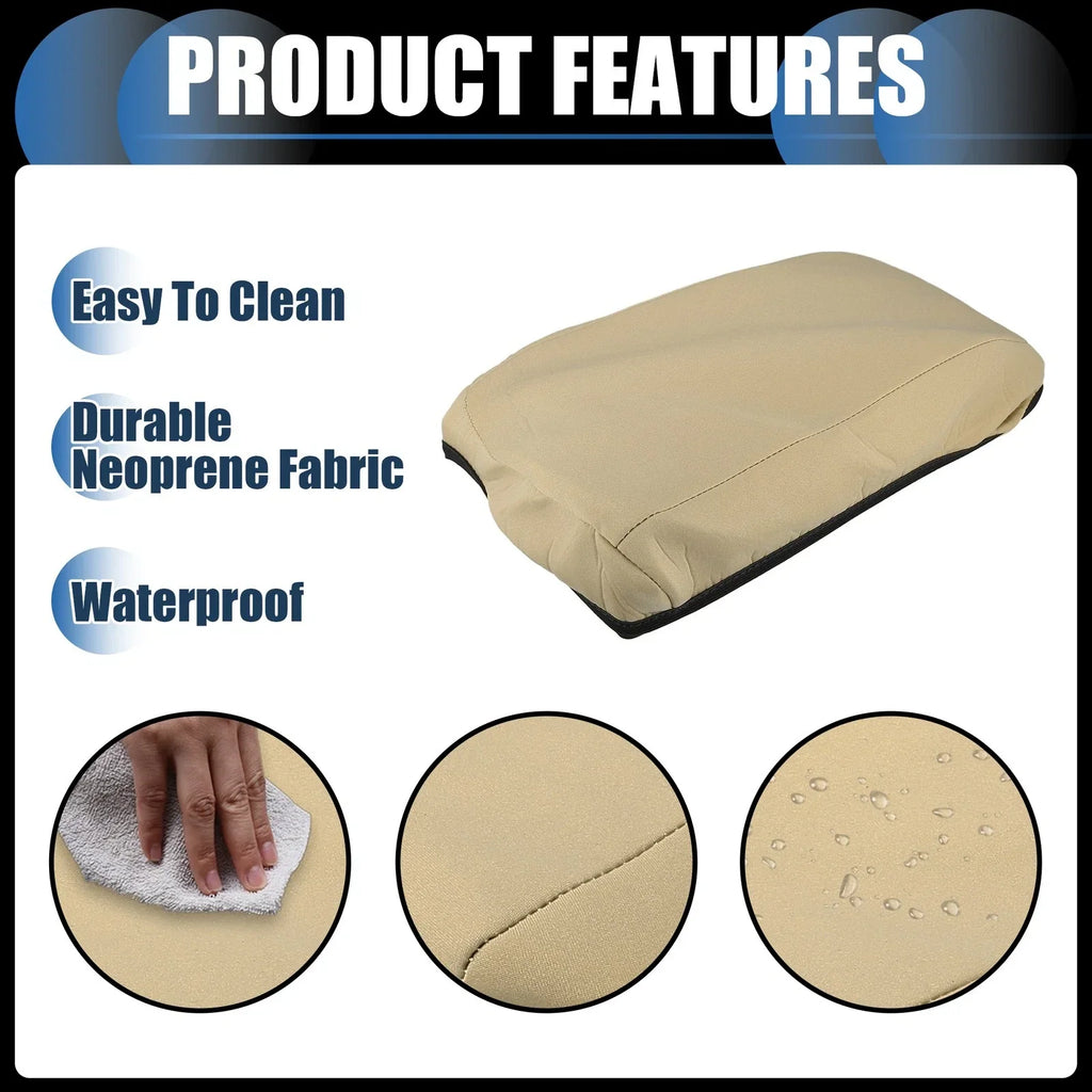 Armrest Protector Cover for Hyundai Santa Fe 2019-2020 Neoprene Light Brown