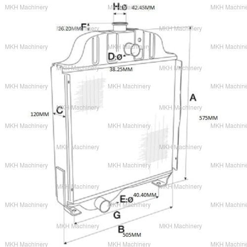 Radiator for Claas Renault Ceres 330 330X 340 340X & Ergoso 330 340 350