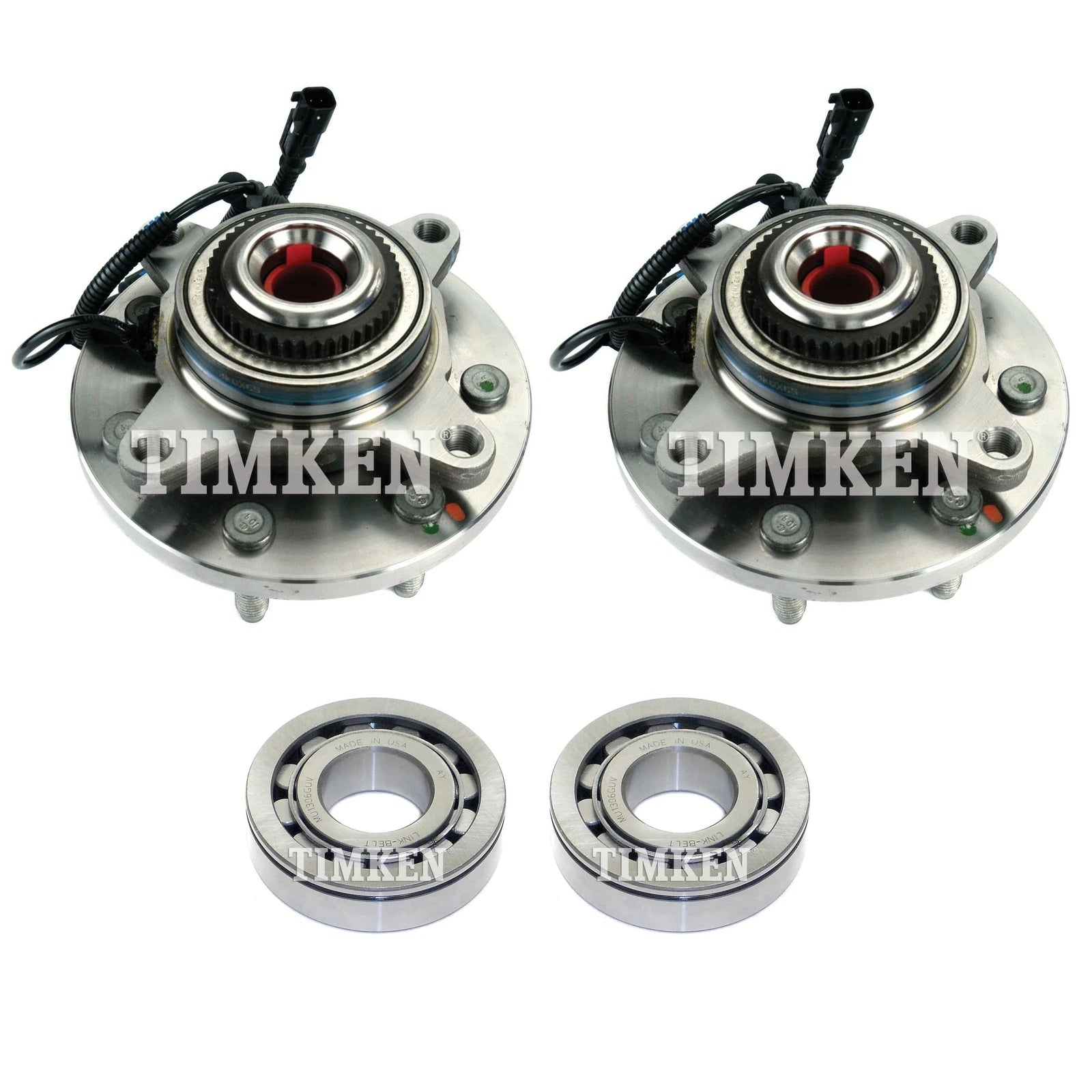 Front and Rear Wheel Bearings & Hubs Kit for Ford F-150 4WD (2011–2014)