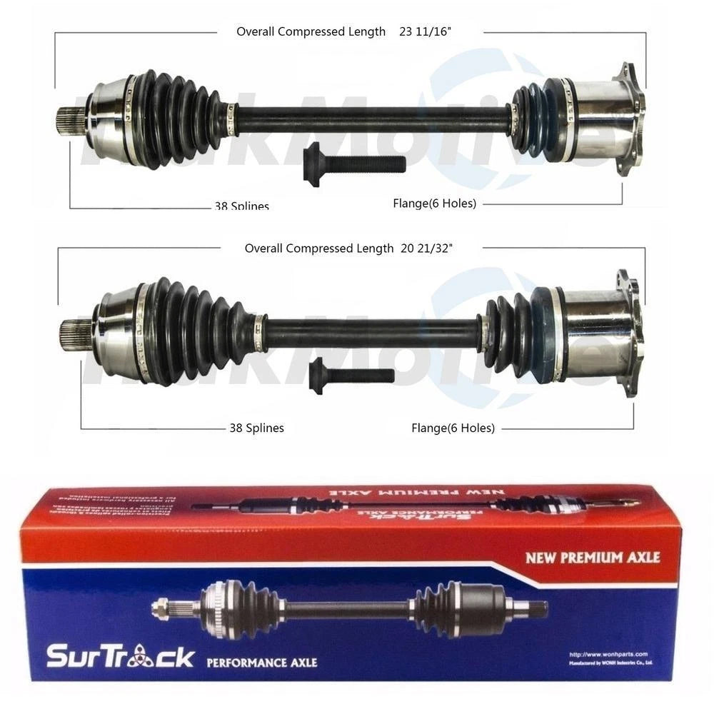 Set of 2 Front CV Axle Shaft Assemblies for Audi A6 Quattro (2005–2011)