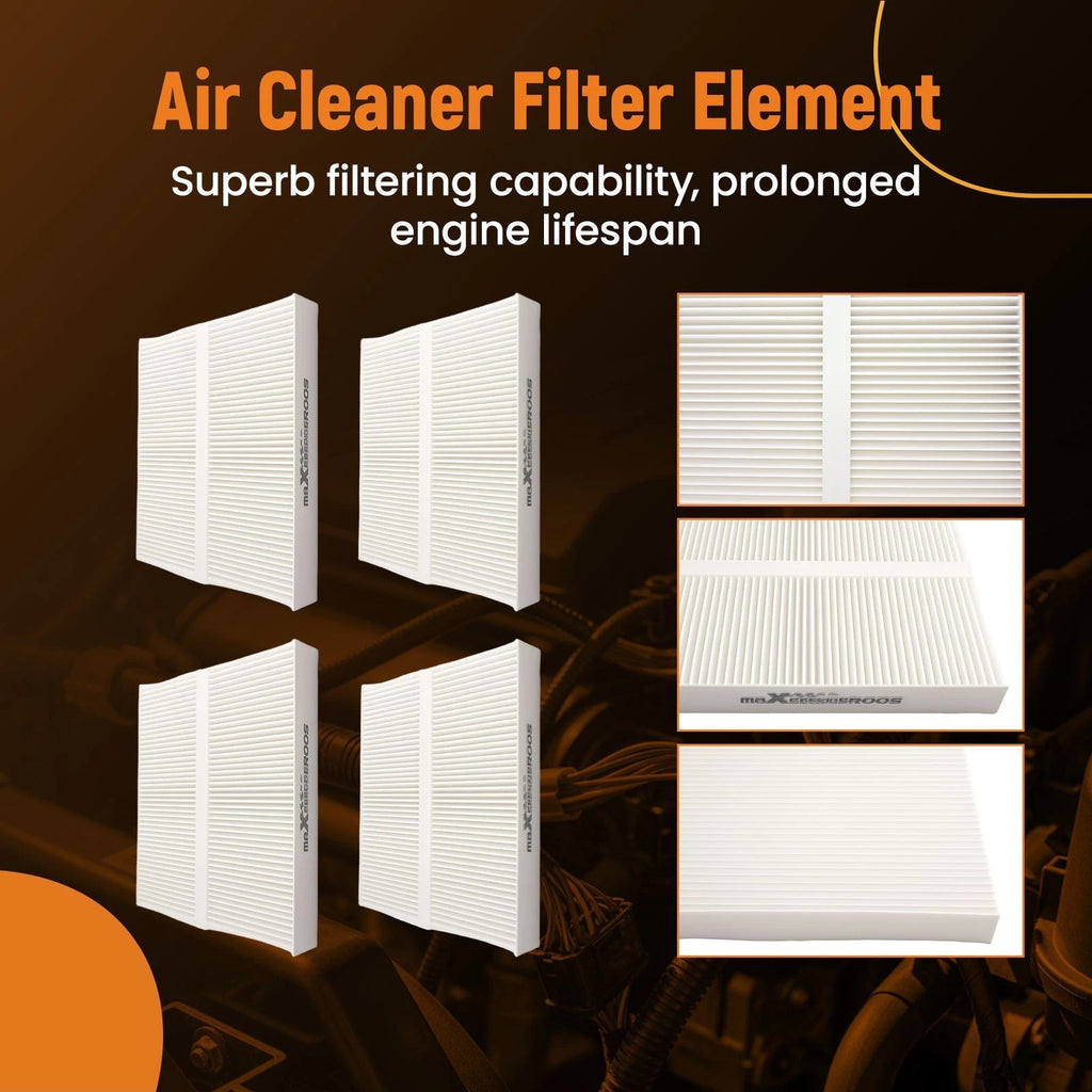 4X Cabin Air Filter for Kenworth T660 T680 T700 T800 T880 W900 (2011–2020) PA30093