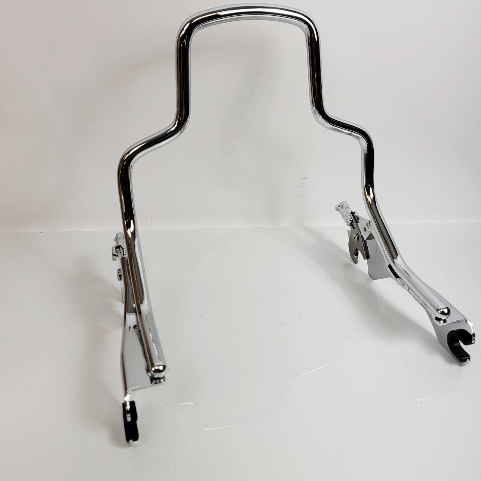 Chrome Short Sissy Bar Backrest for Harley-Davidson Softail Fat Bob (2018–2024)